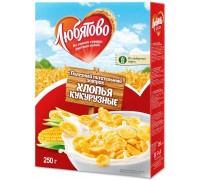 Хлопья кукурузные Любятово Готовый завтрак (250 гр)