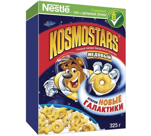 Готовый завтрак Nestle Kosmostars Медовые звездочки и галактики (325 гр)