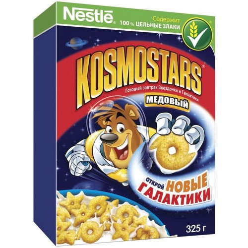 Готовый завтрак Nestle Kosmostars Медовые звездочки и галактики (325 гр)