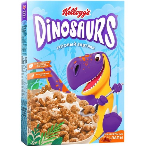 Готовый завтрак Kellogg's Dinosaurs Карамельные лапы (220 гр)