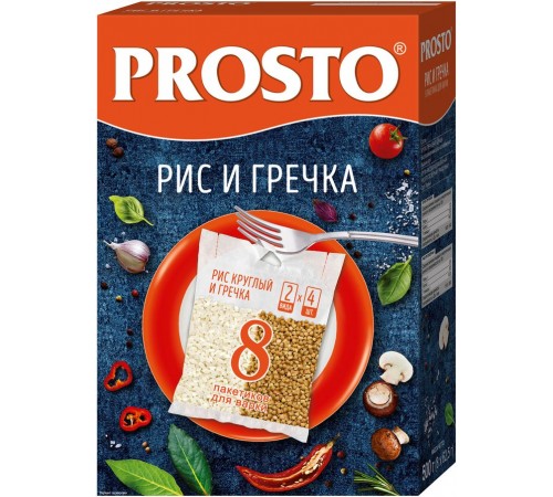 Рис и гречка Ассорти Prosto (8*62.5 гр)