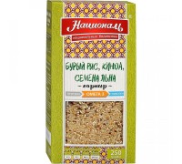 Смесь для гарнира Националь Бурый рис-Киноа-Семена льна (250 гр)