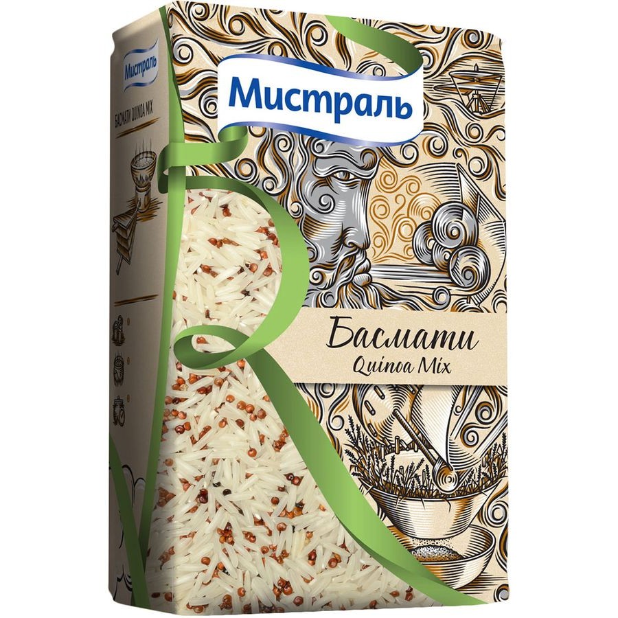 Смесь злаков Мистраль Басмати Quinoa Mix (500 гр) купить с доставкой по  Владикавказу и России | Alania-Market