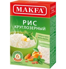 Рис круглозерный Макфа для варки в пакетиках (6*66.5 гр)