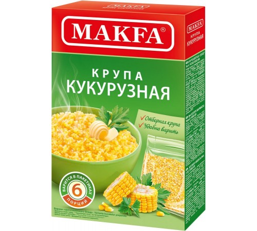 Крупа Кукурузная Макфа для варки в пакетиках (6*66.5 гр)