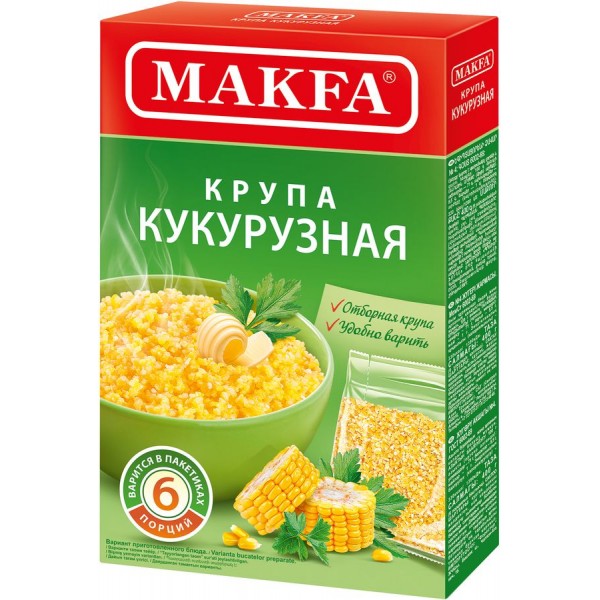 Крупа Кукурузная Макфа для варки в пакетиках (6*66.5 гр)