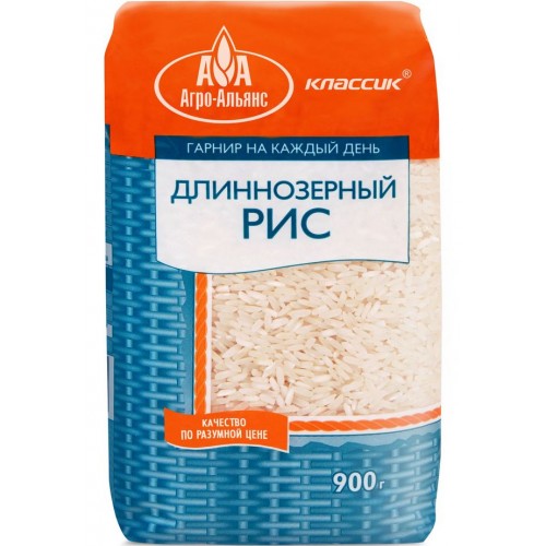 Рис Длиннозерный Агро-Альянс (900 гр)