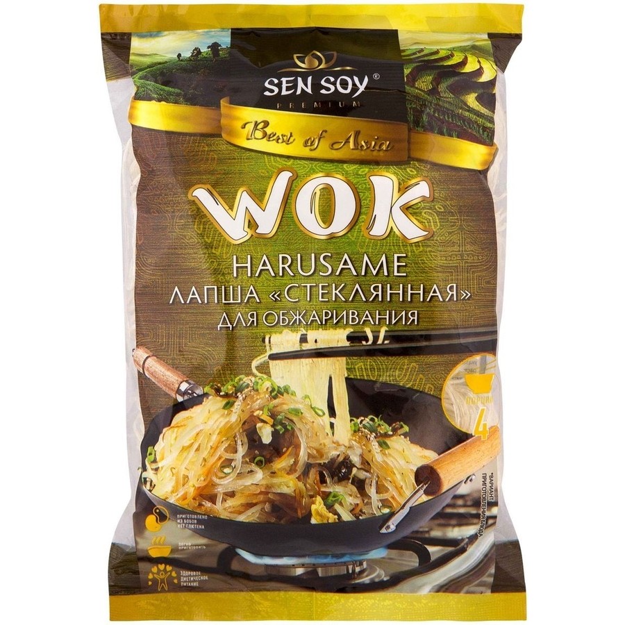 Лапша бобовая Sen Soy Premium WOK для обжаривания (150 гр)