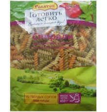 Макароны Роллтон Спирали цветные Томат-шпинат (450 гр)