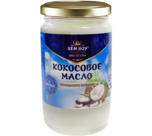 Масло кокосовое Sen Soy холодного отжима (200 мл)