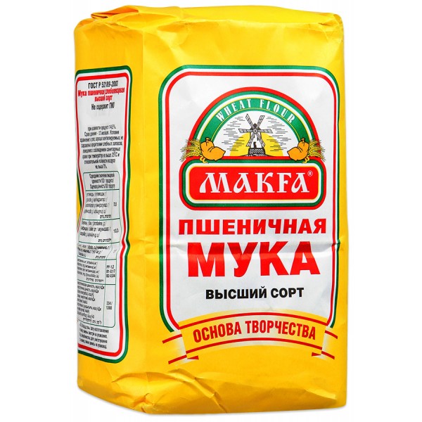 Мука пшеничная Макфа в/с (2 кг) Мука пшеничная Макфа в/с (2 кг)
