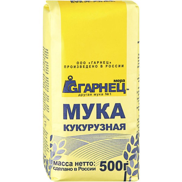 Мука кукурузная Гарнец (500 гр) Мука кукурузная Гарнец (500 гр)