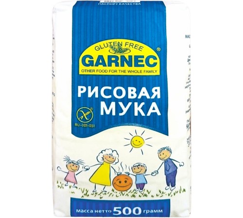 Мука рисовая Гарнец без глютена (500 гр)