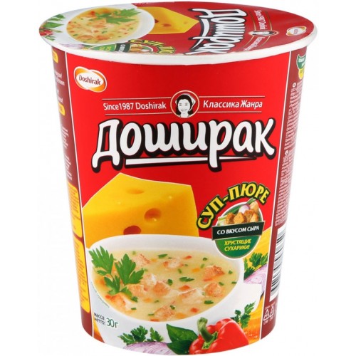 Суп-пюре Доширак со вкусом сыра (30 гр)