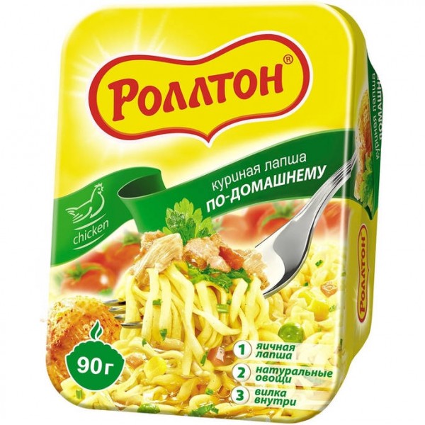 Лапша Роллтон По-домашнему с курицей (90 гр) Лапша Роллтон По-домашнему с курицей (90 гр)