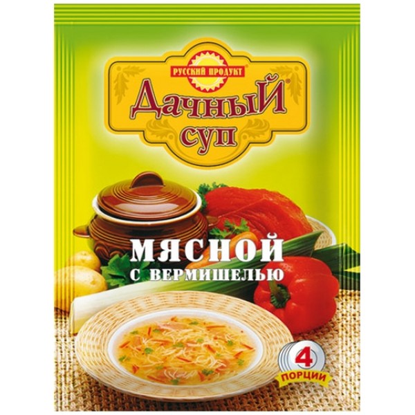Суп Дачный Русский Продукт Мясной с вермишелью (60 гр) Суп Дачный Русский Продукт Мясной с вермишелью (60 гр)