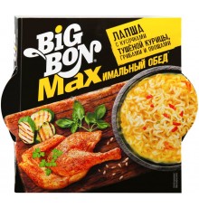 Лапша Big Bon с тушеной курицей, грибами и овощами (110 гр)