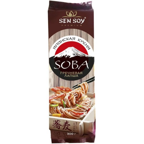 Лапша гречневая Soba Sen Soy Premium (300 гр)