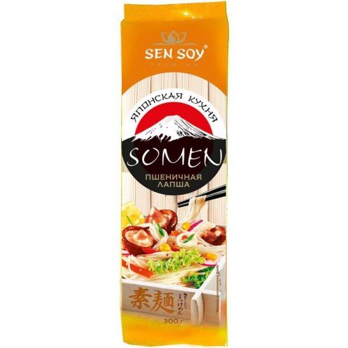 Лапша пшеничная Somen Sen Soy Premium (300 гр)