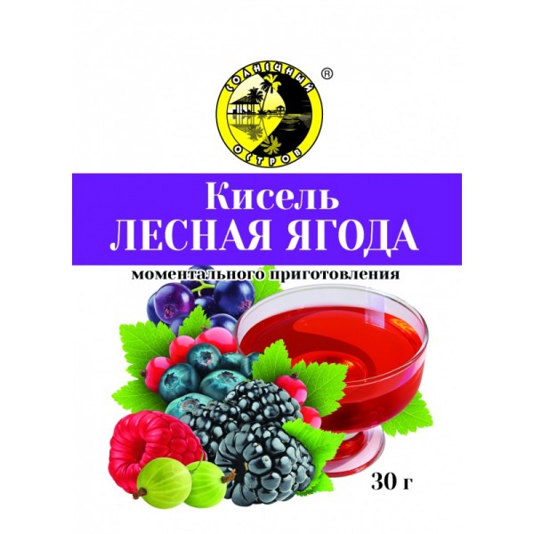 Кисель быстрорастворимый Солнечный Остров Лесная ягода (20 пак*30 гр) Кисель быстрорастворимый Солнечный Остров Лесная ягода (20 пак*30 гр)