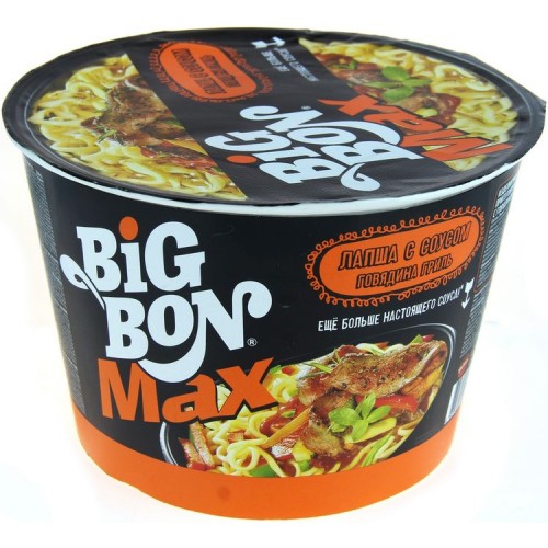 Лапша Big Bon Max с соусом говядина гриль (95 гр)