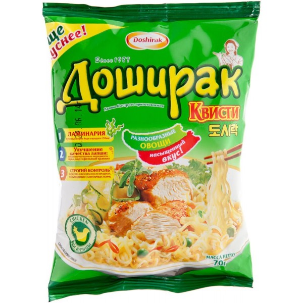 Лапша Доширак Квисти со вкусом курицы (70 гр)