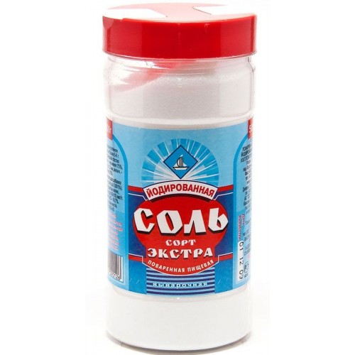 Соль поваренная ТДС Экстра йодированная (500 гр) шейкер