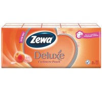 Платочки носовые Zewa Deluxe Персик (10*10 шт)