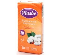 Платочки носовые Plushe Deluxe трёхслойные (10*10 шт)