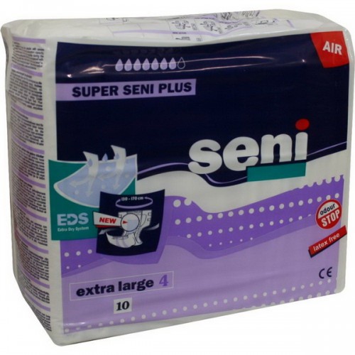 Подгузники для взрослых Super Seni Plus Extra Large 4 (10 шт)