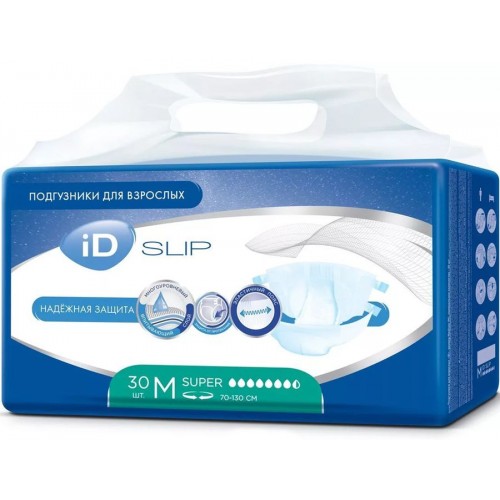 Подгузники для взрослых iD Slip Размер M (30 шт)