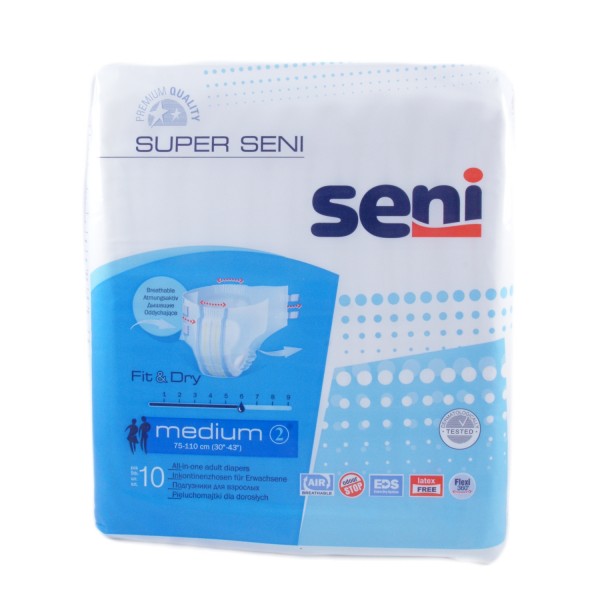 Подгузники для взрослых Super Seni Medium 2 (10 шт) Подгузники для взрослых Super Seni Medium 2 (10 шт)