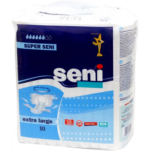 Подгузники для взрослых Super Seni Extra Large 4 (10 шт)