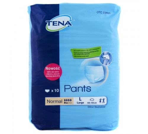 Подгузники-трусы для взрослых Tena Pants Normal Large 100-135 см (10 шт)