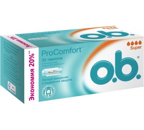 Тампоны O.B. ProComfort Super (32 шт)