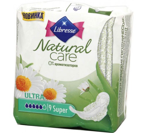 Прокладки Libresse Natural Care Ultra Super (9 шт)