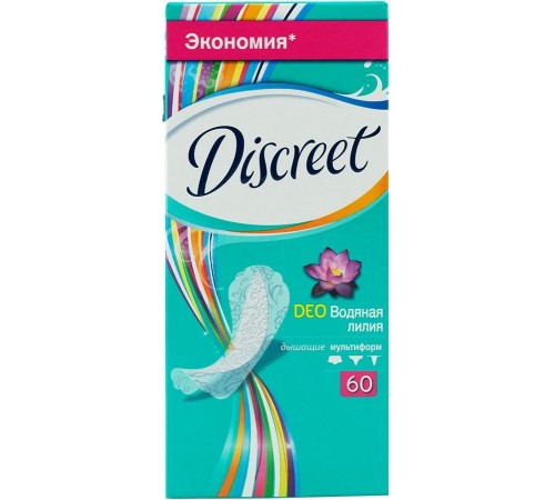 Прокладки ежедневные Discreet Deo Водяная лилия (60 шт)