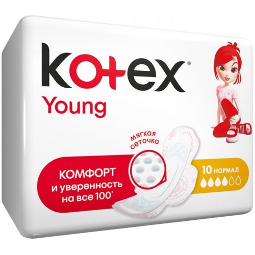 Прокладки гигиенические Kotex Young Normal сетчатые (10 шт)