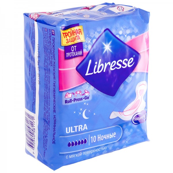 Прокладки Libresse Ultra Goodnight ночные (10 шт) Прокладки Libresse Ultra Goodnight ночные (10 шт)