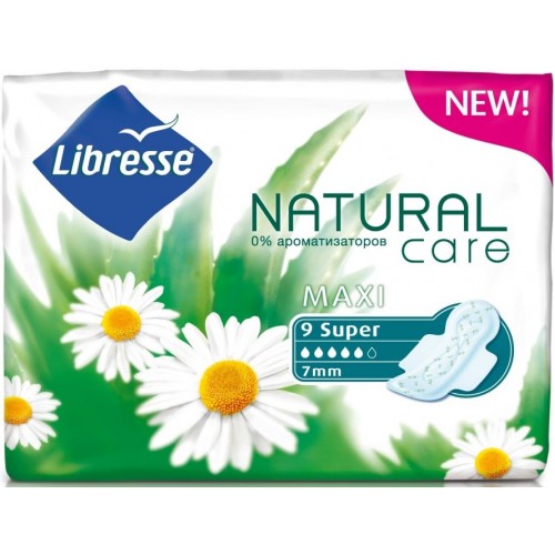 Прокладки Libresse Natural Care Maxi Super (9 шт)