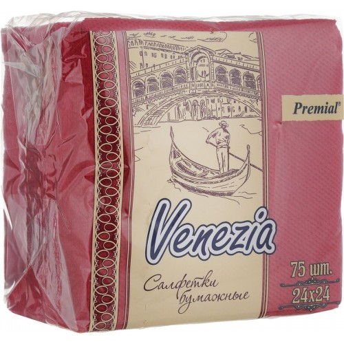 Салфетки бумажные Premial Venezia 1 слой (75 шт)