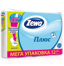 Туалетная бумага Zewa Плюс двухслойная Белая (12 шт)