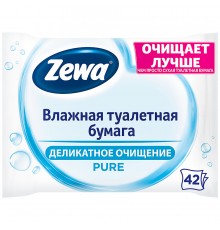 Туалетная бумага влажная Zewa Pure (42 шт)