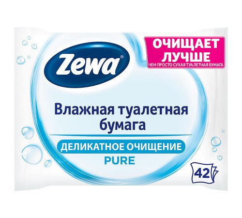 Туалетная бумага влажная Zewa Pure (42 шт)