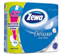 Туалетная бумага Zewa Deluxe трехслойная Белая (4 шт)
