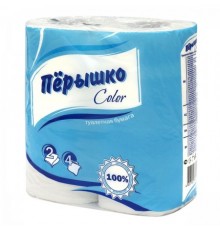 Туалетная бумага Пёрышко белая двухслойная (4 шт)