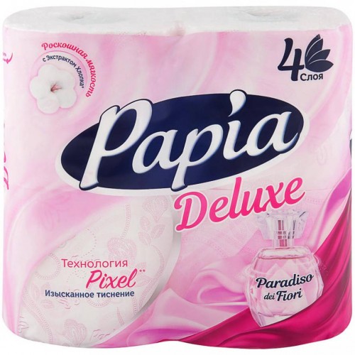 Туалетная бумага Papia Deluxe Paradiso Fiori четырехслойная (4 шт)