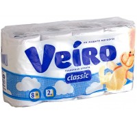 Туалетная бумага Veiro Classic двухслойная (8 шт)