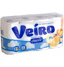 Туалетная бумага Veiro Classic двухслойная (8 шт)
