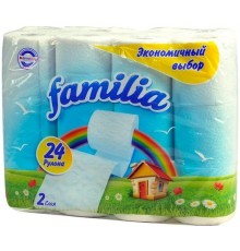 Туалетная бумага Familia Plus Радуга двухслойная (24 шт)